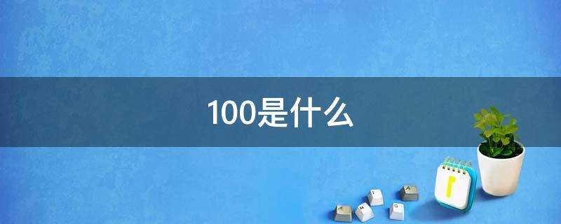 100是什么